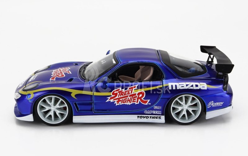 Jada Mazda Rx-7 s postavičkou Chun-li 1993 1:24 modrá