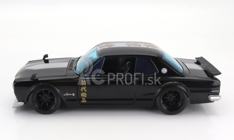 Jada Nissan Skyline Gt-r 1971 s figúrkou Mikeyho - Tokyo Revengers 1:24 Black