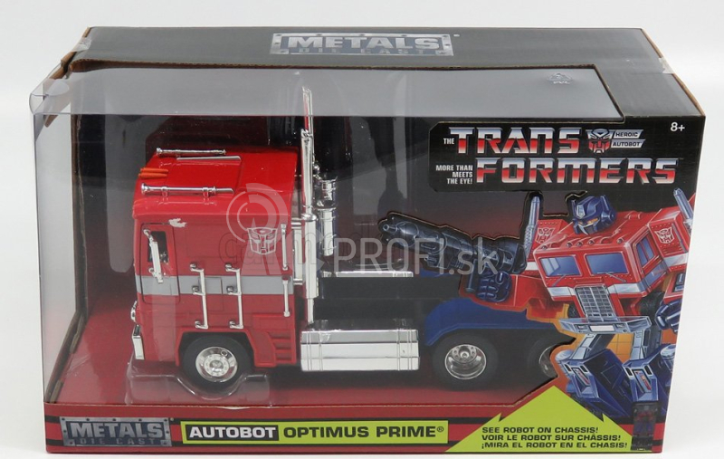 Jada Peterbilt 352 Tractor Truck 3-assi 1979 - Optimus Prime Transformers Iv L'era Dell'estinzione - Movie 2014 1:24 Red Blue