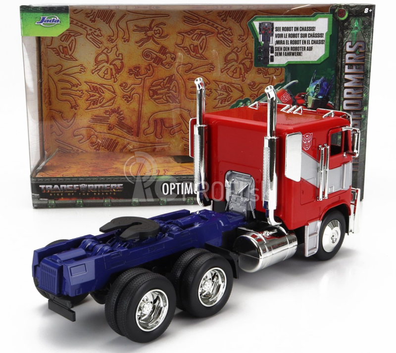 Jada Peterbilt 352 Tractor Truck 3-assi 1979 - Optimus Prime Transformers Movie 1:24 Červená Modrá