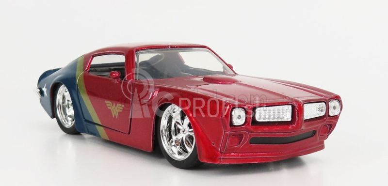 Jada Pontiac Firebird s figúrkou Wonder Woman 1972 1:32 Červená modrá