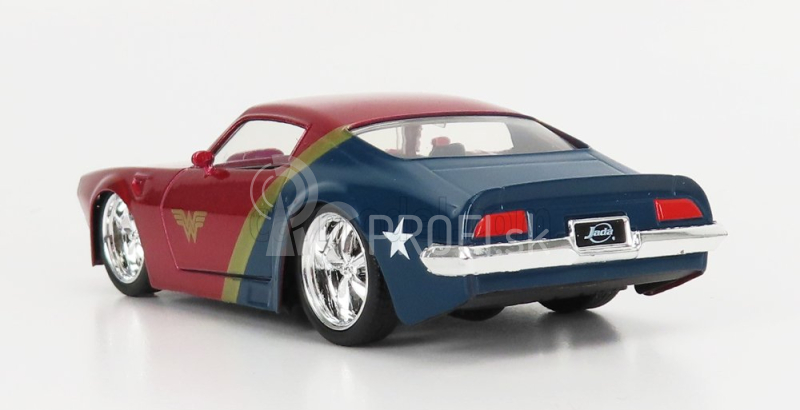 Jada Pontiac Firebird s figúrkou Wonder Woman 1972 1:32 Červená modrá