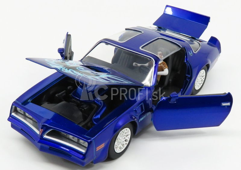 Jada Pontiac Firebird With It Pennywise & Henry Bower's Figure 1977 1:24 Blue