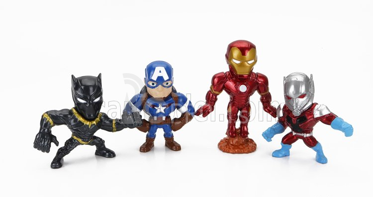 Jada Sada figúrok 4x Avengers - Black Panther - Iron Man - Ant-man - Captain America - cm. 6.0 1:32 Rôzne