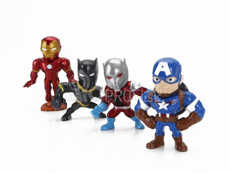 Jada Sada figúrok 4x Avengers - Black Panther - Iron Man - Ant-man - Captain America - cm. 6.0 1:32 Rôzne