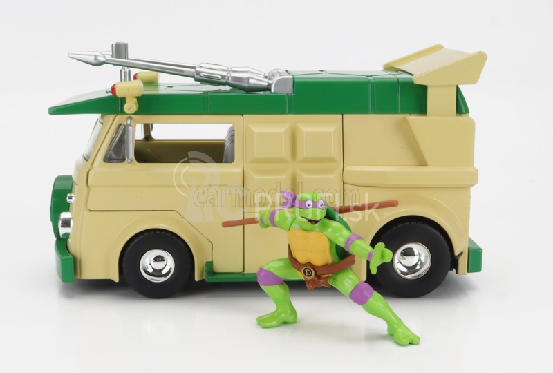 Jada Volkswagen Party Wagon Donatello Ninja Turtles - Tartarughe Ninja 1:24 žltozelený