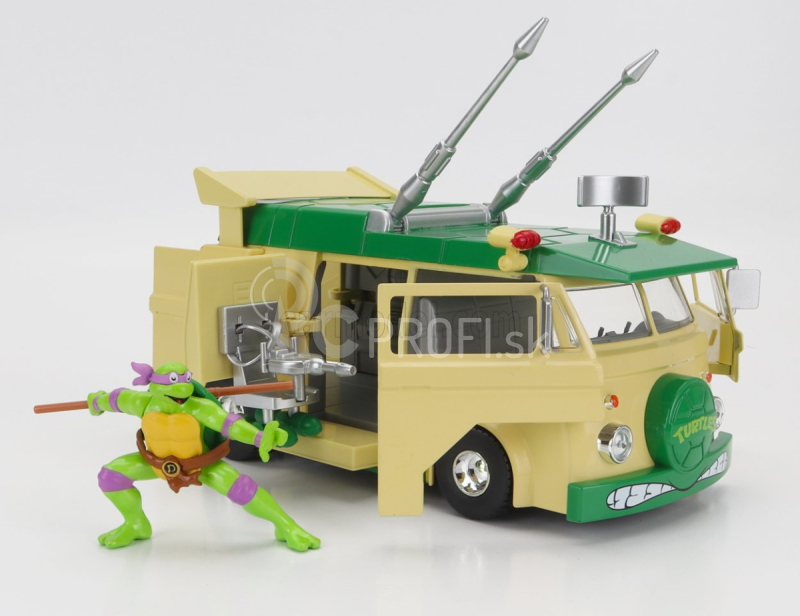 Jada Volkswagen Party Wagon Donatello Ninja Turtles - Tartarughe Ninja 1:24 žltozelený