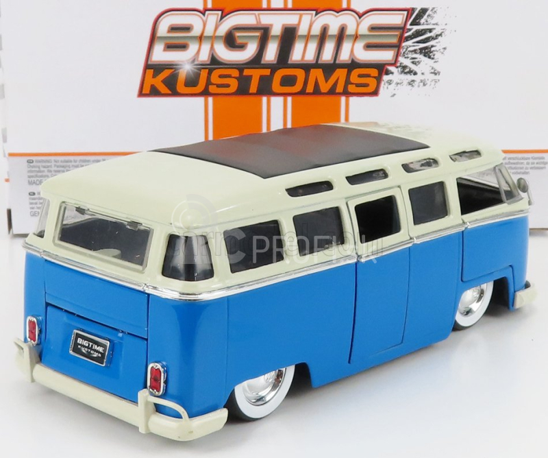 Jada Volkswagen T1 Minibus Custom 1962 1:24 Modrá biela