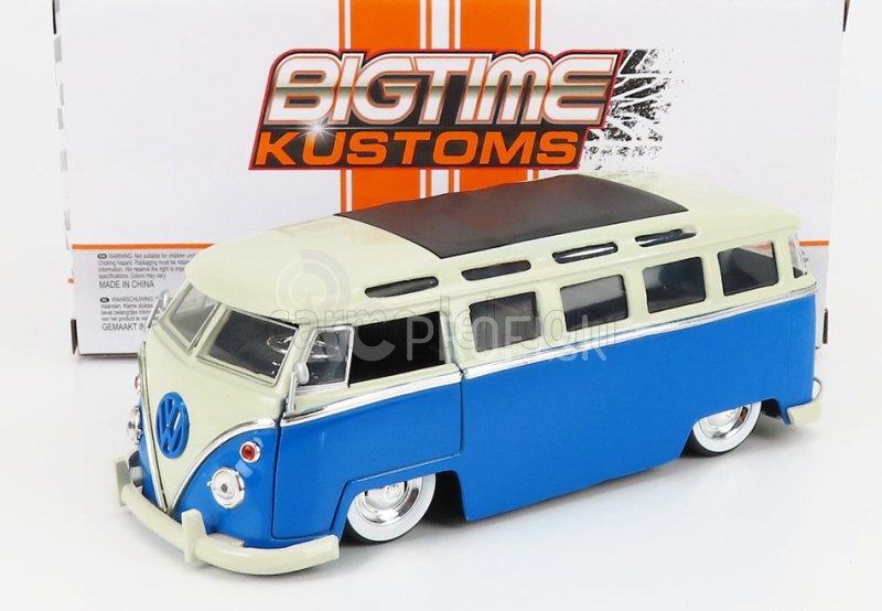 Jada Volkswagen T1 Minibus Custom 1962 1:24 Modrá biela