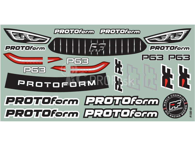 Karoséria PROTOform 1:10 P63 X-Lite (šírka na ceste 190 mm)