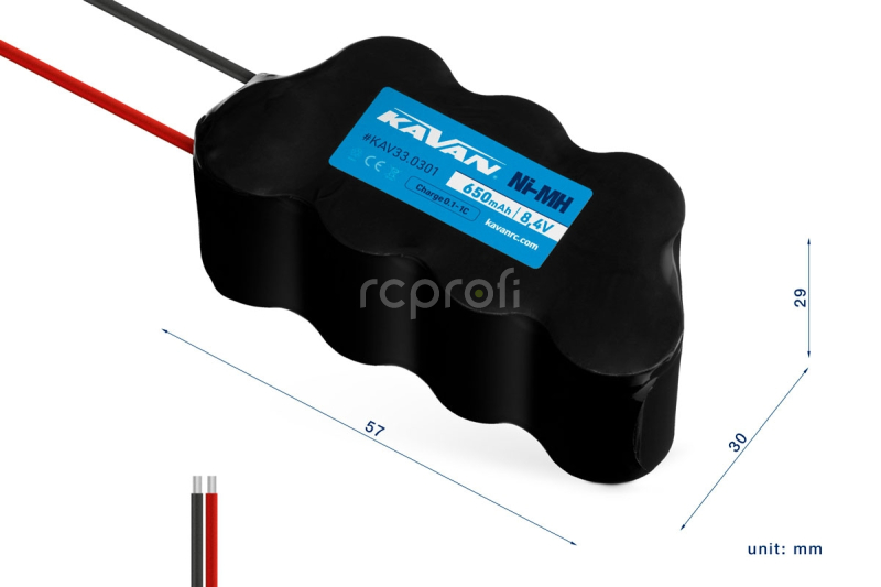 KAVAN NiMh 650mAh/8,4V - kocka