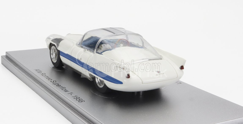 Kess-model Alfa romeo 6c 3000 Superflow I Pininfarina 1956 1:43 White Blue