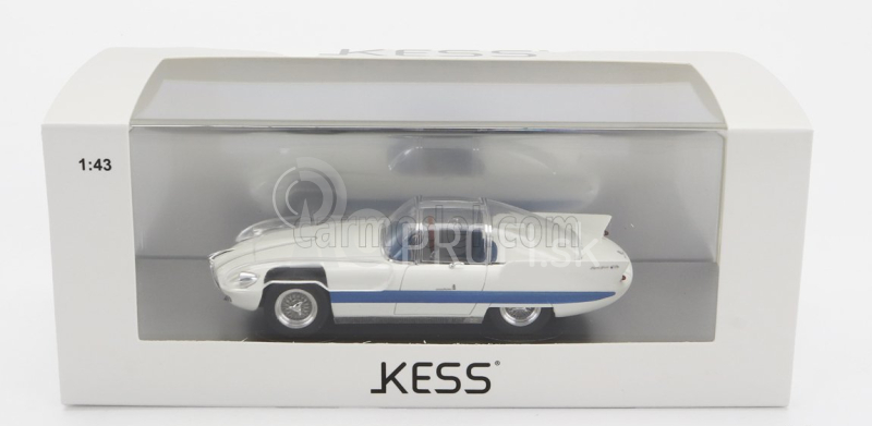 Kess-model Alfa romeo 6c 3000 Superflow I Pininfarina 1956 1:43 White Blue