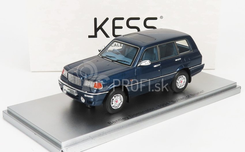 Kess-model Bentley Dominator 4x4 1994 - Vyrobené na podvozku Range Rover - Osobné auto Brunejského sultána 1:43 Blue Met