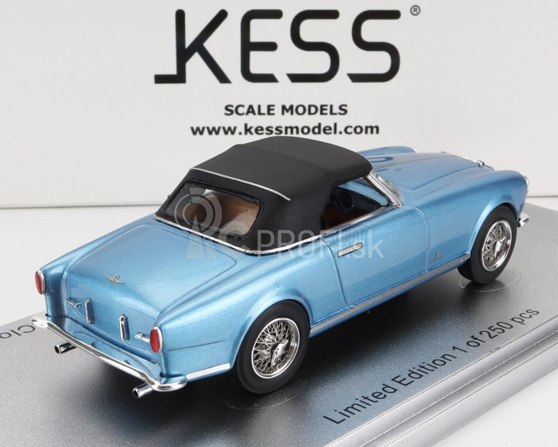 Kess-model Ferrari 212 Inter Sn0235eu Cabriolet Closed 1952 1:43 Light Blue With Black