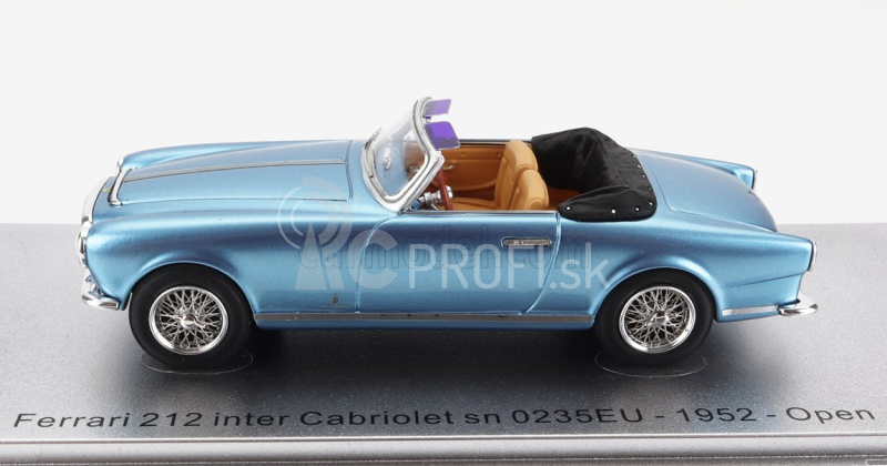 Kess-model Ferrari 212 Inter Sn0235eu Cabriolet Open 1952 1:43 Light Blue Met