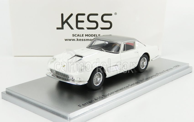 Kess-model Ferrari 410 Superamerica Series Iii Pininfarina Coupe 1958 1:43 bielo strieborná