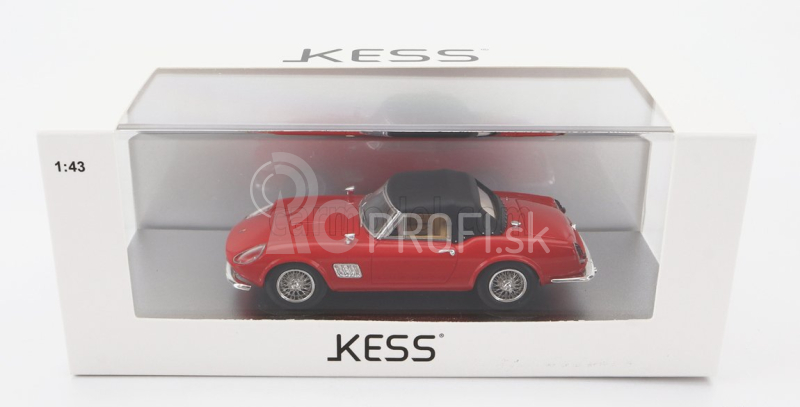 Kess-model Modena 250gt California Spider uzavretý 1961 1:43 Červená čierna