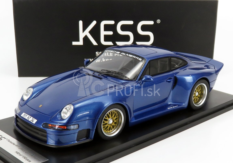 Kess-model Porsche 911 993 Gt1 Almeras 1:18 Blue Met