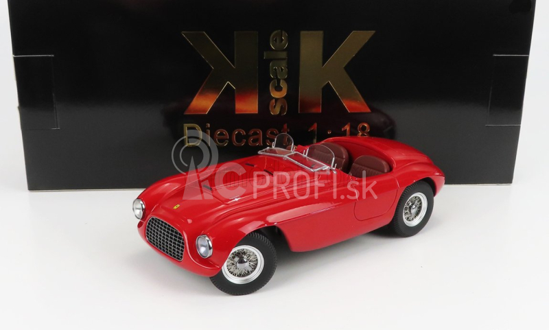 Kk-scale Ferrari 166mm Barchetta Spider 1949 1:18 Červená