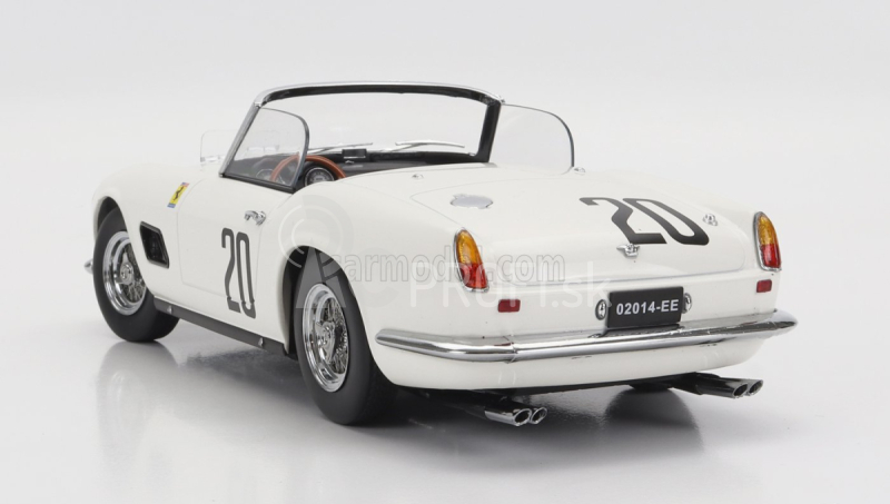 Kk-scale Ferrari 250 Gt Swb 3.0l V12 California Spider Team Nart N 20 24h Le Mans 1960 Bill Sturgis - Jo Schlesser 1:18 White