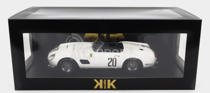 Kk-scale Ferrari 250 Gt Swb 3.0l V12 California Spider Team Nart N 20 24h Le Mans 1960 Bill Sturgis - Jo Schlesser 1:18 White