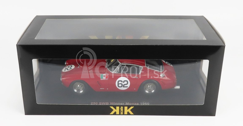 Kk-scale Ferrari 250gt Swb Coupe N 62 Winner Monza 1960 C.m.abate 1:18 Red