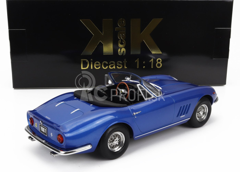 Kk-scale Ferrari 275 Gtb/4 Nart Spider 1967 1:18 Blue Met