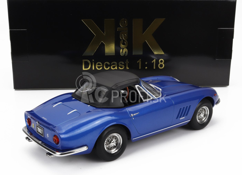 Kk-scale Ferrari 275 Gtb/4 Nart Spider 1967 1:18 Blue Met