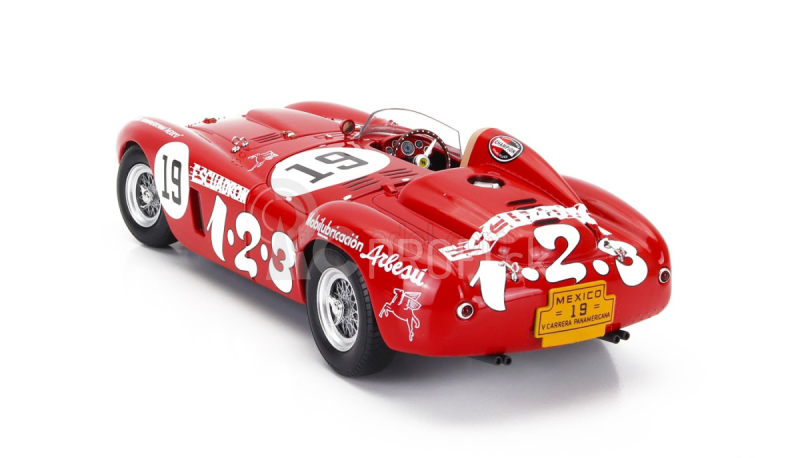 Kk-scale Ferrari 375 Plus 5.0l V12 Spider Escuadron 1.2.3 N 19 Winner V Carrera Panamericana 1954 Umberto Maglioli 1:18 Red