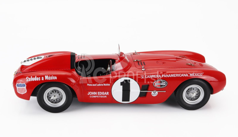 Kk-scale Ferrari 375 Plus 5.0l V12 Spider N 1 V Carrera Panamericana 1954 Jack Mcafee - Ford Robinson 1:18 Červená