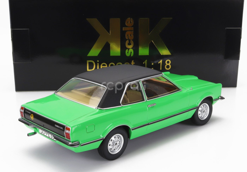 Kk-scale Ford england Taunus Gxl 1971 1:18 svetlozelená matná čierna