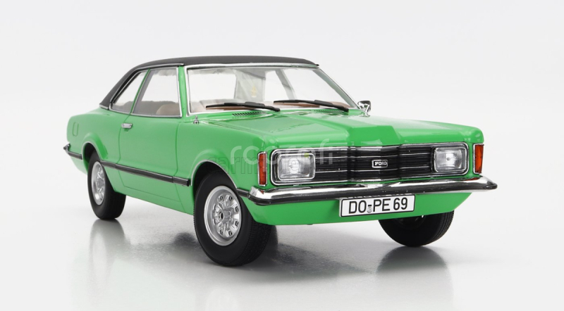 Kk-scale Ford england Taunus Gxl 1971 1:18 svetlozelená matná čierna