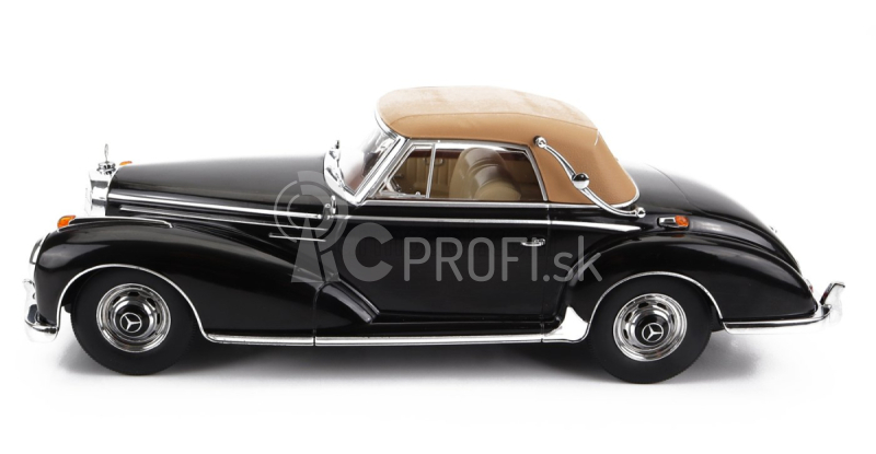 Kk-scale Mercedes benz 300s Sc Cabriolet (w188) Soft-top Closed 1967 1:18 Black Beige