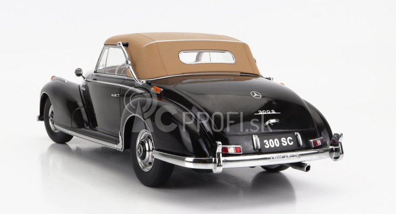 Kk-scale Mercedes benz 300s Sc Cabriolet (w188) Soft-top Closed 1967 1:18 Black Beige