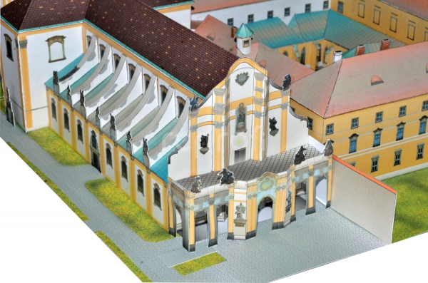 Kláštor Osek - papierový model 1:300