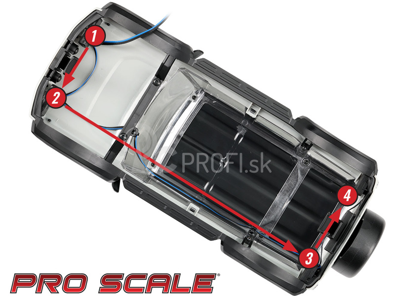 Kompletné LED osvetlenie Traxxas (pre #9711)