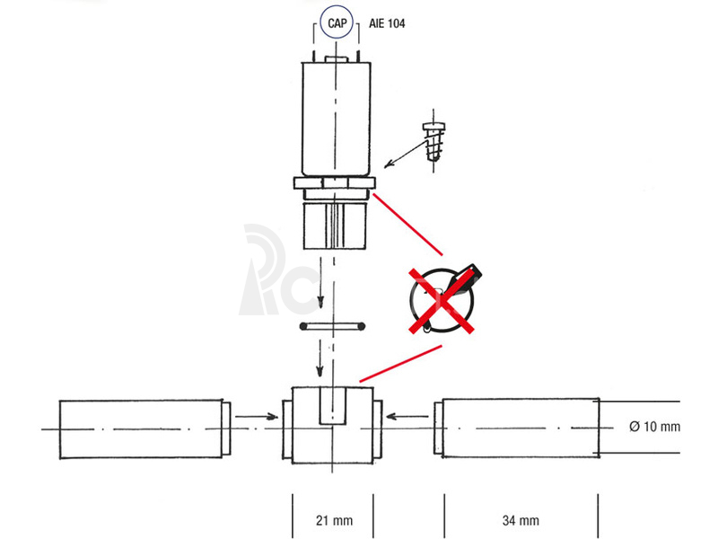 Krížový pohon Raboesch kompletný 10/12 x 92 mm