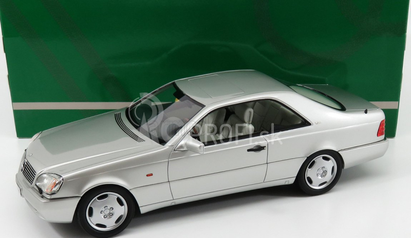 Kultové modely Mercedes benz S-class 600sec Coupe (c140) 1992 1:18 Strieborný