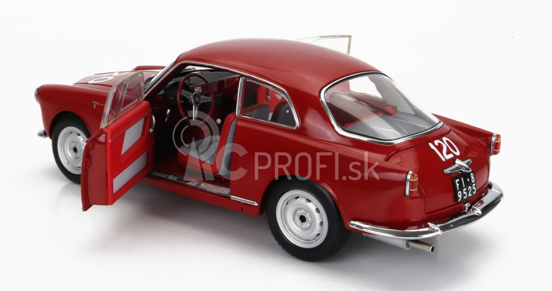 Kyosho Alfa romeo Giulietta Sv Sprint Veloce N 120 Mille Miglia 1956 G.becucci - P.cazzato 1:18 červená