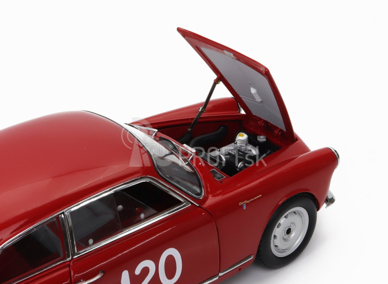 Kyosho Alfa romeo Giulietta Sv Sprint Veloce N 120 Mille Miglia 1956 G.becucci - P.cazzato 1:18 červená