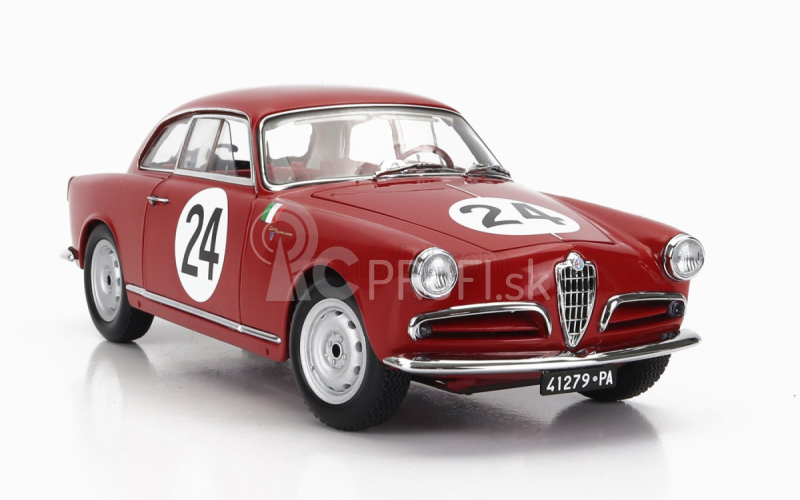 Kyosho Alfa romeo Giulietta Sv Sprint Veloce N 24 Targa Florio 1958 N.todaro - R.barbato 1:18 červená