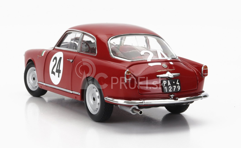 Kyosho Alfa romeo Giulietta Sv Sprint Veloce N 24 Targa Florio 1958 N.todaro - R.barbato 1:18 červená