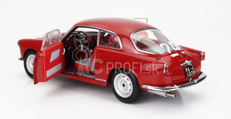 Kyosho Alfa romeo Giulietta Sv Sprint Veloce N 24 Targa Florio 1958 N.todaro - R.barbato 1:18 červená