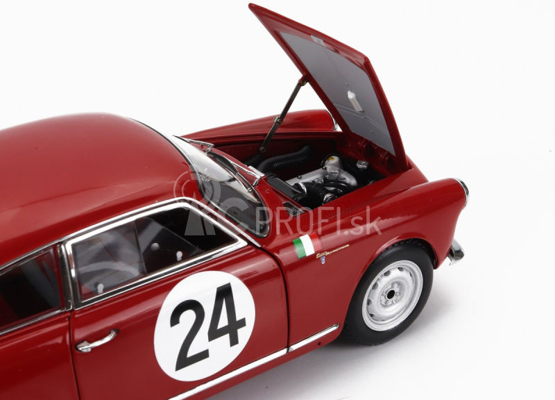 Kyosho Alfa romeo Giulietta Sv Sprint Veloce N 24 Targa Florio 1958 N.todaro - R.barbato 1:18 červená