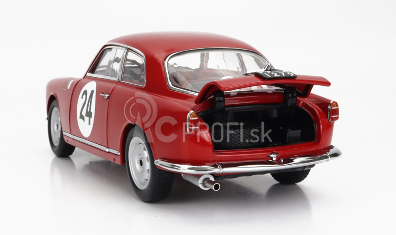 Kyosho Alfa romeo Giulietta Sv Sprint Veloce N 24 Targa Florio 1958 N.todaro - R.barbato 1:18 červená