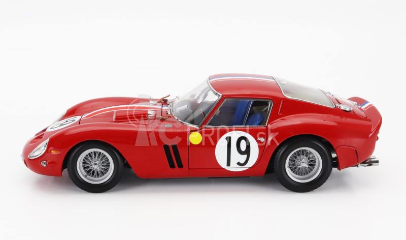 Kyosho Ferrari 250 Gto 3.0l V12 Coupe Team Pierre Noblet N 19 2nd 24h Le Mans 1962 J.guichet - P.noblet 1:18 Červená Biela Modrá