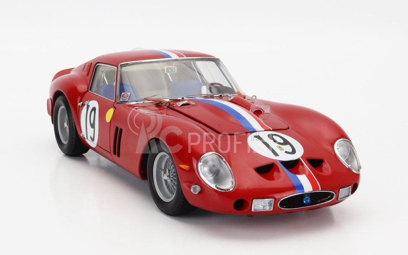 Kyosho Ferrari 250 Gto 3.0l V12 Coupe Team Pierre Noblet N 19 2nd 24h Le Mans 1962 J.guichet - P.noblet 1:18 Červená Biela Modrá