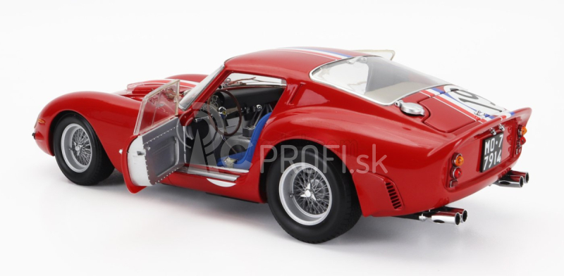 Kyosho Ferrari 250 Gto 3.0l V12 Coupe Team Pierre Noblet N 19 2nd 24h Le Mans 1962 J.guichet - P.noblet 1:18 Červená Biela Modrá