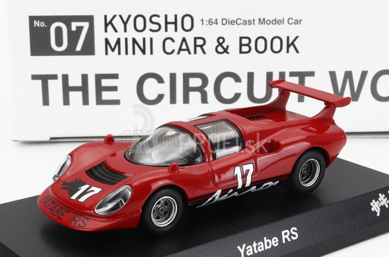 Kyosho Ferrari Dino 206 N 17 Racing 1967 s knihou - The Circuit Wolf - Yatabe Rs - Manga Movie 1:64 červená